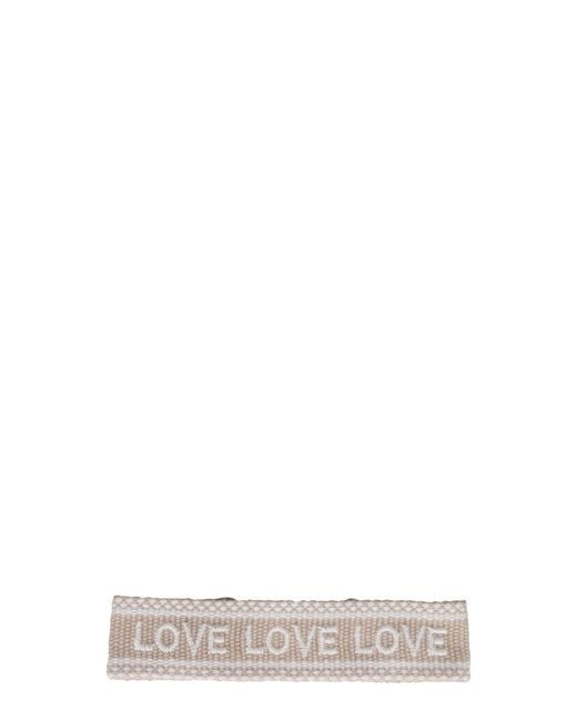 LABEL K White Braided Fabric Bracelet