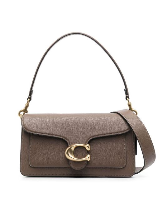 COACH Tabby 26 Leren Schoudertas in het Metallic