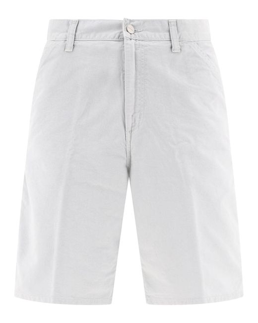 Carhartt Wip "single Knie" Shorts in het White voor heren