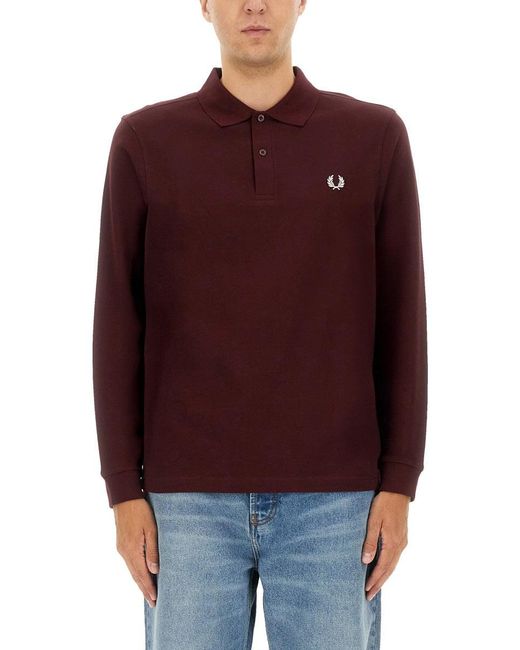 Fred Perry Red Cotton Polo