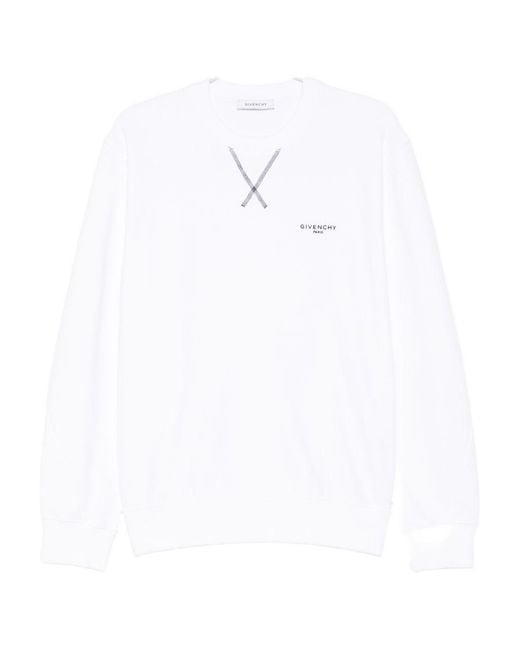 Givenchy White Logo Cotton Hoodie for men