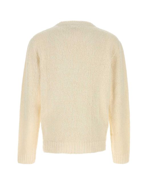 The Row White Ivory Silk Laing Sweater for men