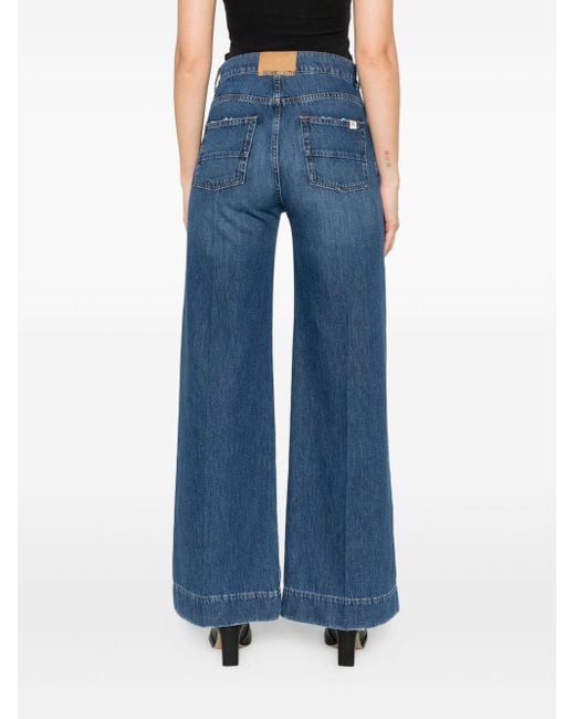 Semicouture Blue Hayley Wide-Leg Denim Jeans