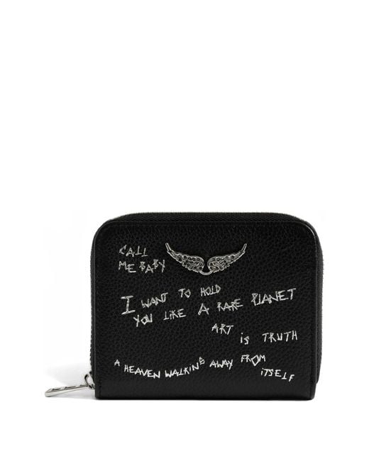 Zadig & Voltaire Black Mini Zv Grained Graffiti