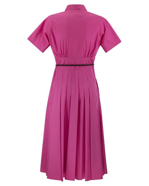 Alatri Crossed Poplin Dress di Max Mara Studio in Purple