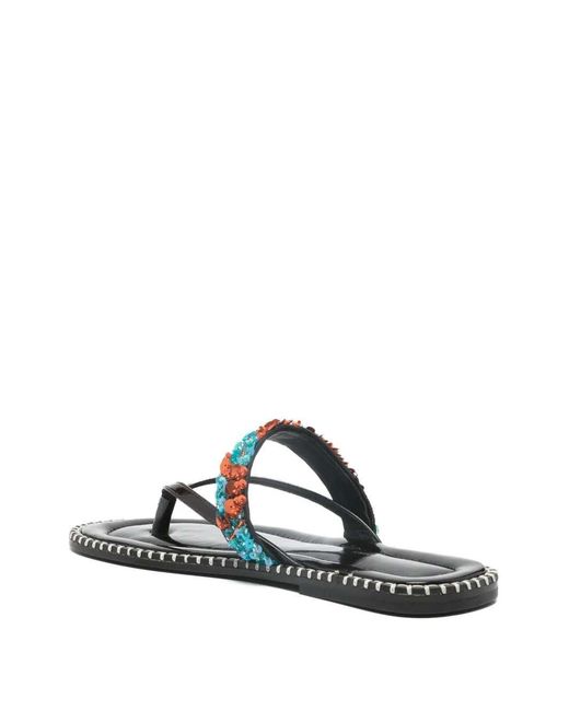 Dries Van Noten White Sandals 00280-Ws261-95 W.L.Shoes Emb Q.0857