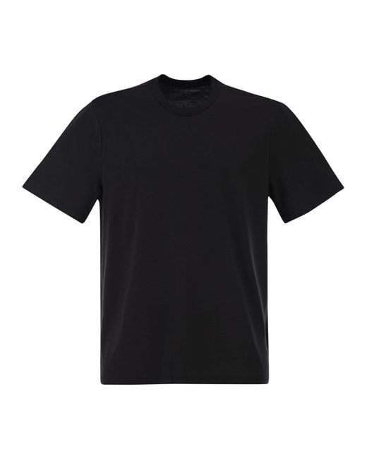 Majestic Black Lyocell And Organic Cotton T Shirt
