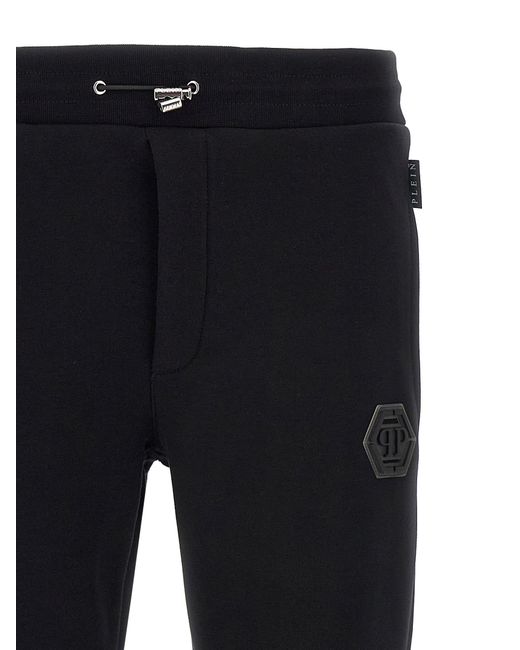 Philipp Plein Logo Patch Joggers in het Blue voor heren