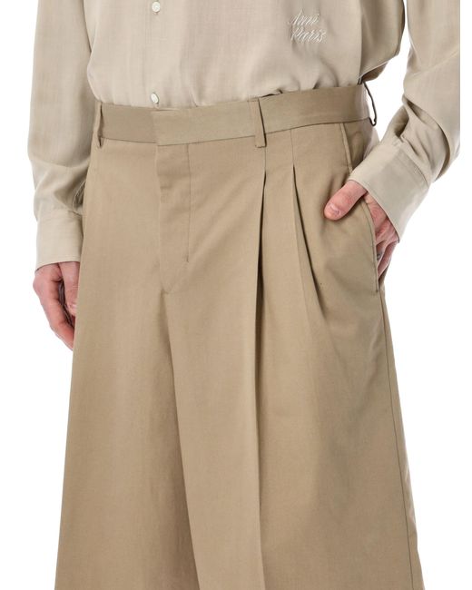 AMI Korte Broek Beige in het Natural