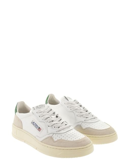 Autry White Sneakers Low Leather And Suede for men