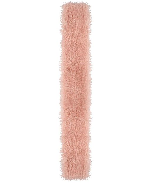 Ganni Pink Recycled Polyester Scarf