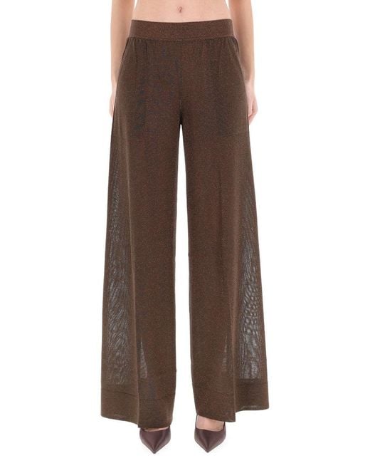 Circus Hotel Brown Viscose Blend Trousers