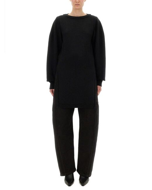 Lemaire Black Shirt With Slits