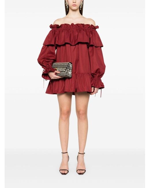 Saint Laurent Red Cotton Dresses