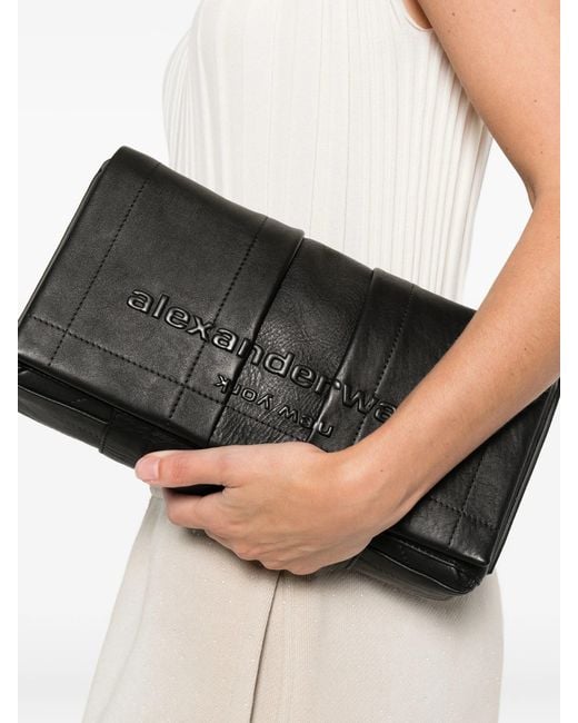 Alexander Wang Black Pack Medium Flap Crossbody Bag