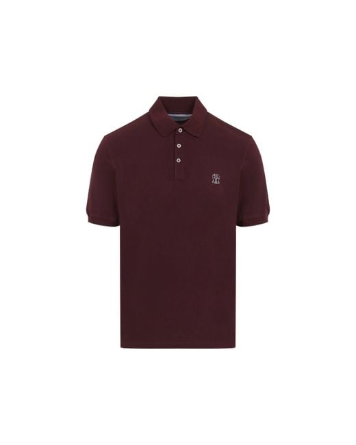 Brunello Cucinelli Red Mc Polo