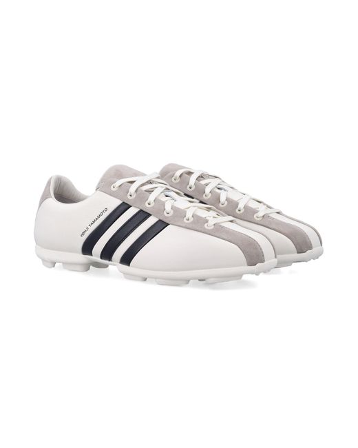 Y-3 Metallic Field Leather And Suede Sneakers