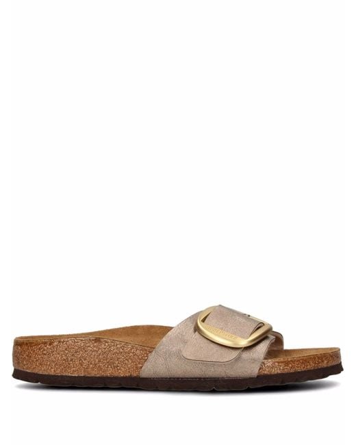 Birkenstock Brown Madrid Big Buckle Graceful Taupe, Birko Flor