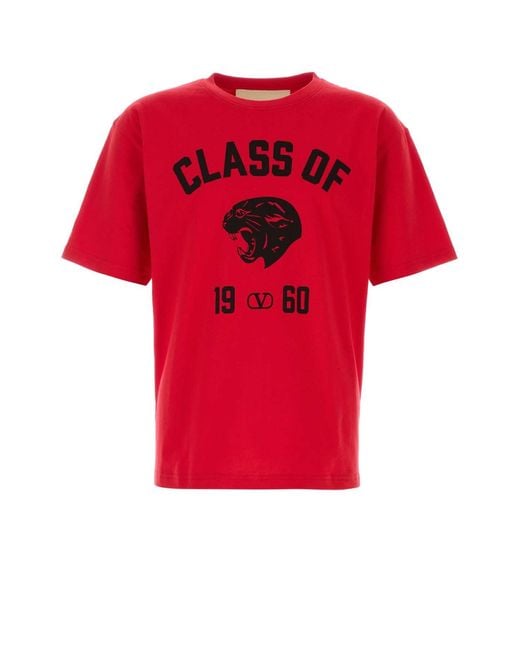 Valentino Garavani Red Cotton T-Shirt for men