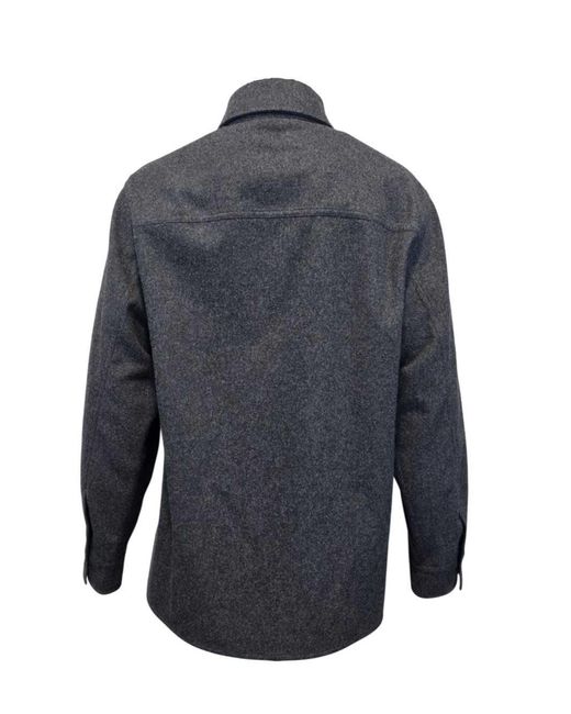 Jil Sander Blue Shirt Jacket for men