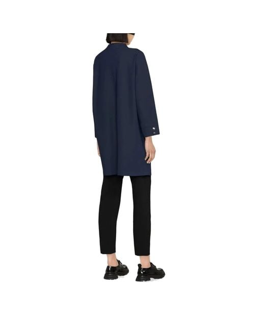 Herno Blue Concealed-Fastening Coat