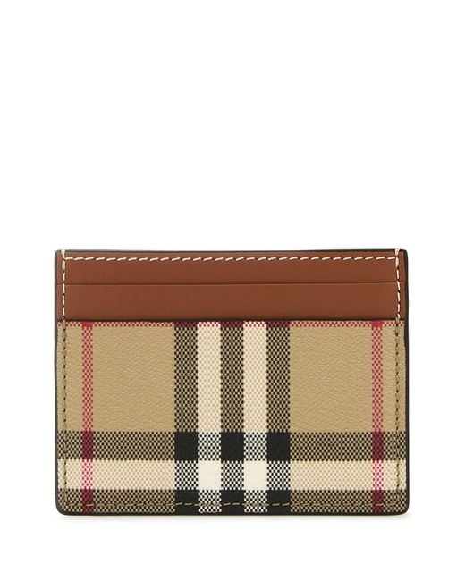 Burberry Brown Printed Canvas Cardholder