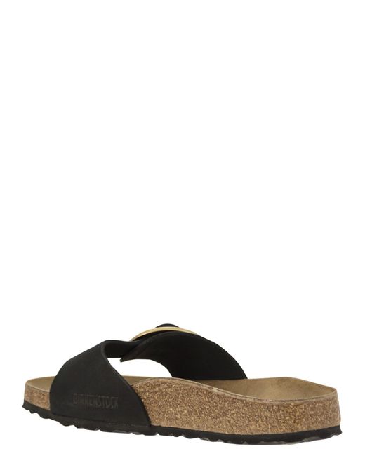 Birkenstock Madrid Big Buckle Plat Sandaal in het Black