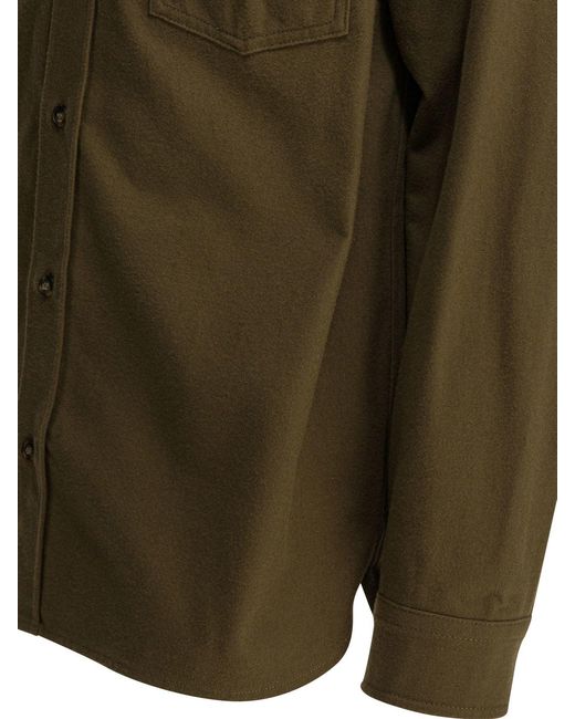 A.P.C. Green Cotton Overshirt Jacket