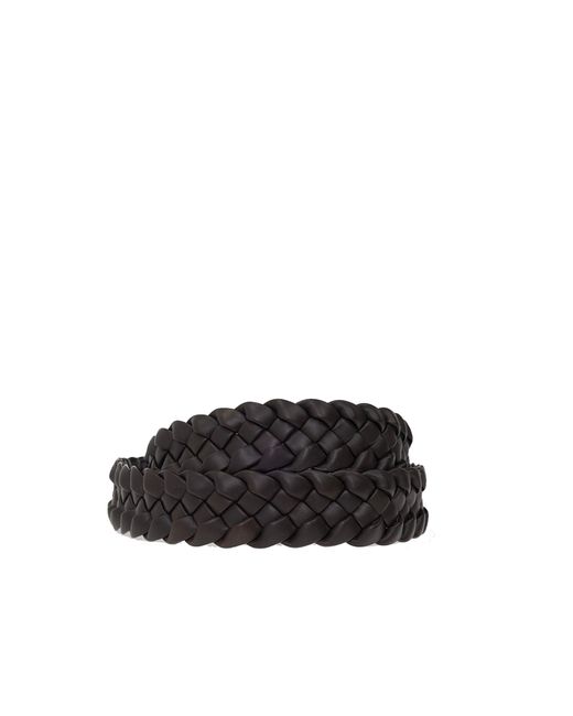 Bottega Veneta Black Woven Leather Belt