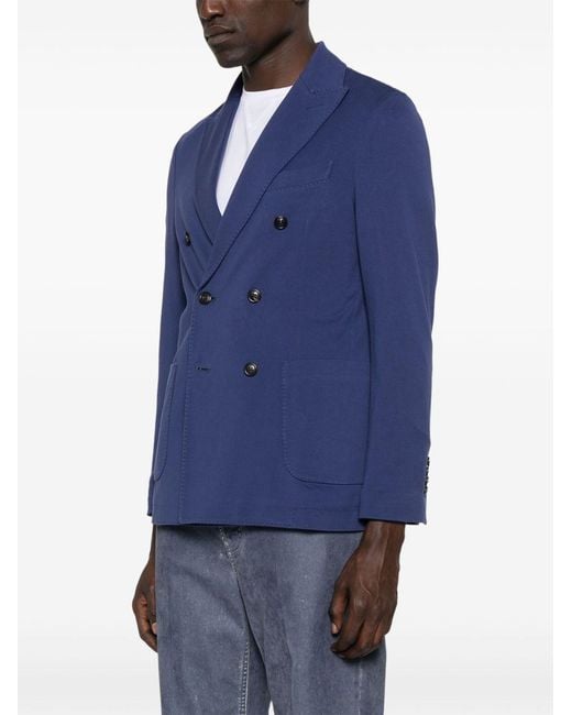Circolo 1901 Blue Cotton Double-Breasted Jacket