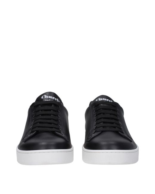 Church's Kerk's Sneakers Ludlow Mens Leather Black/white voor heren