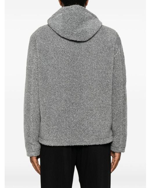 Herno Gray Fleece Blouson Jacket for men