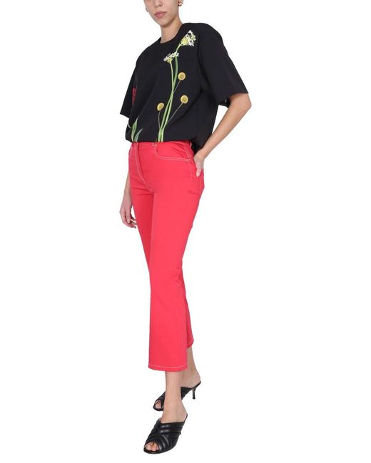 Boutique Moschino Red Skinny Kick Jeans