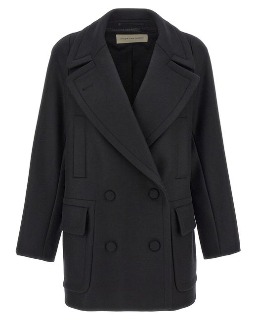Dries Van Noten Black Mantel "Randia"