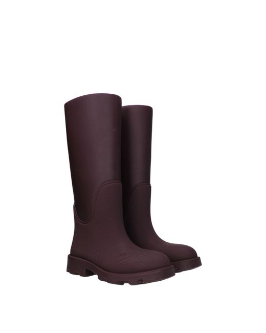 Burberry Purple Red Cotton Boot