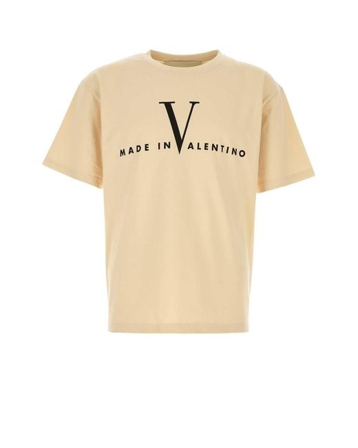 Valentino Garavani Natural Cotton T-Shirt for men