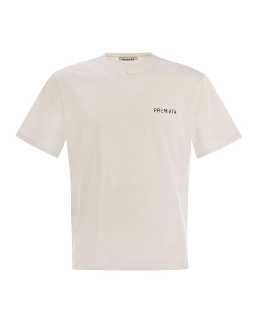 Premiata White Cotton Jersey T-Shirt for men