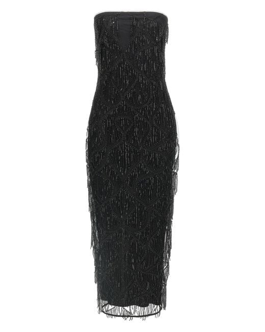 ROTATE BIRGER CHRISTENSEN Roteer Birger Christensen 'pailletten Midi Tube' Jurk in het Black