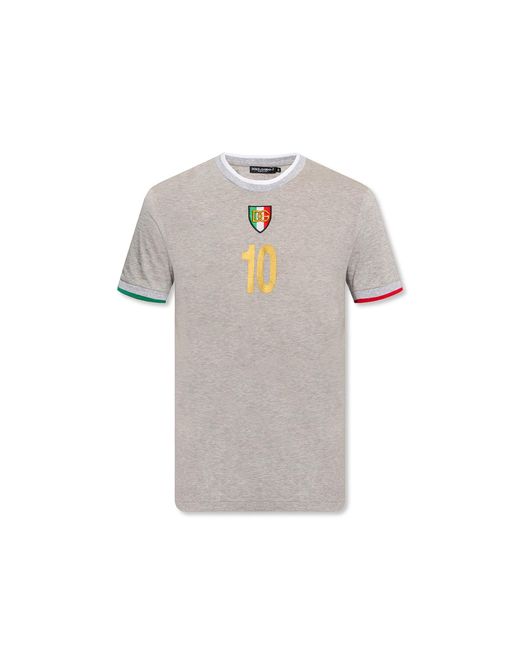 Dolce & Gabbana Logo T -Shirt in Gray für Herren