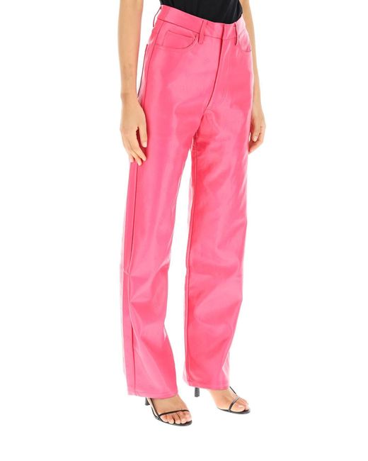 Pantalon en similicuir à monogramme 'rotie' ROTATE BIRGER CHRISTENSEN en coloris Pink