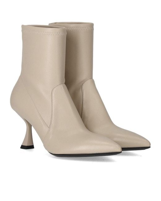 Sergio Levantesi White Junny Cream Heeled Ankle Boot