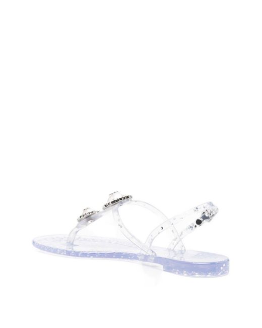 Casadei White Slingback Sandals