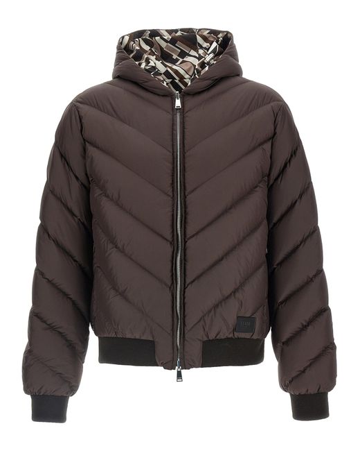 Fendi Brown Reversible Down Jacket for men