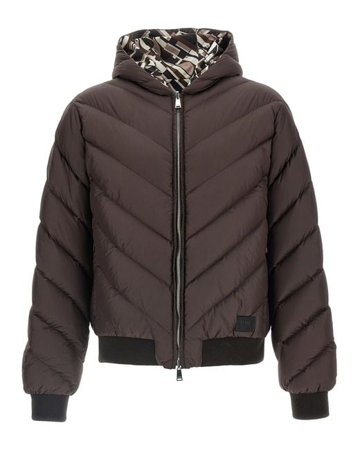 Fendi Omkeerbaar Donsjack in het Brown voor heren
