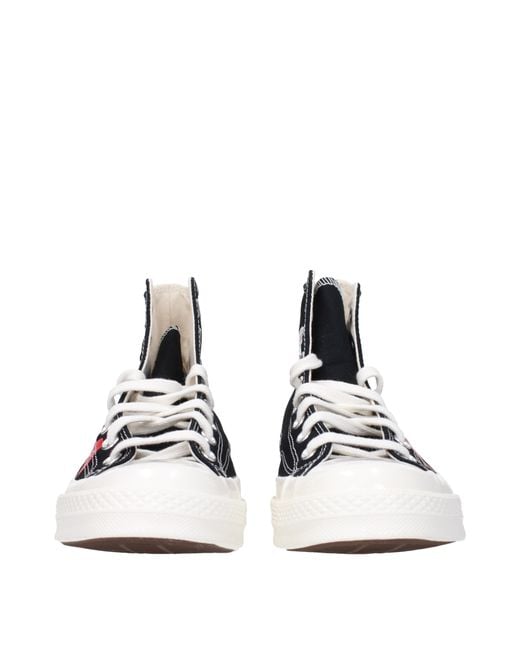 Comme des Garçons Black Sneakers Converse Uomo Tessuto Nero/Rosso for men