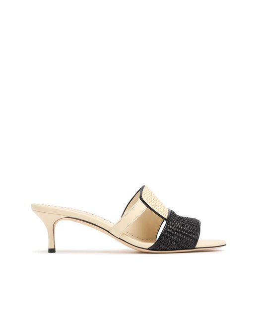 Manolo Blahnik Metallic Fabiolamu 50 Sandalen