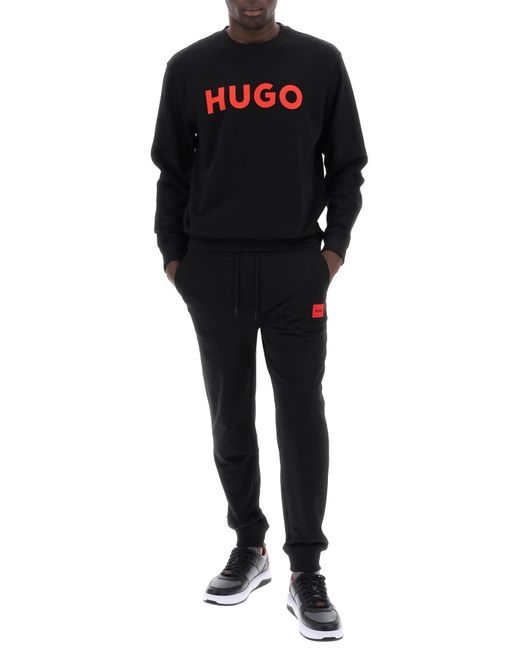 HUGO Dem Logo Sweatshirt in het Black voor heren