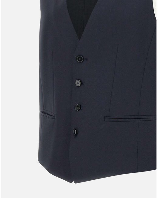 Boss Blue H Huge Wool Vest for men