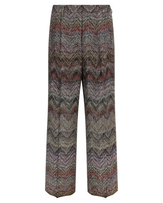 Missoni Gray Zigzag Sequin Pants