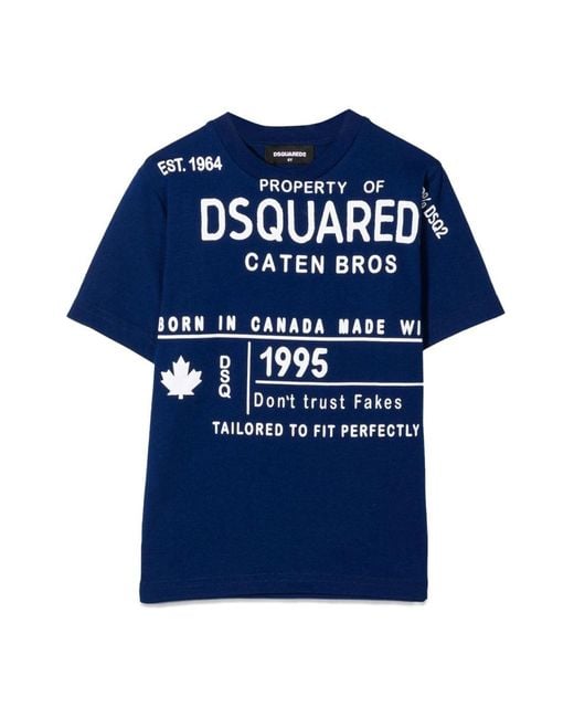 DSquared² Blue Slouch Fit Maglietta